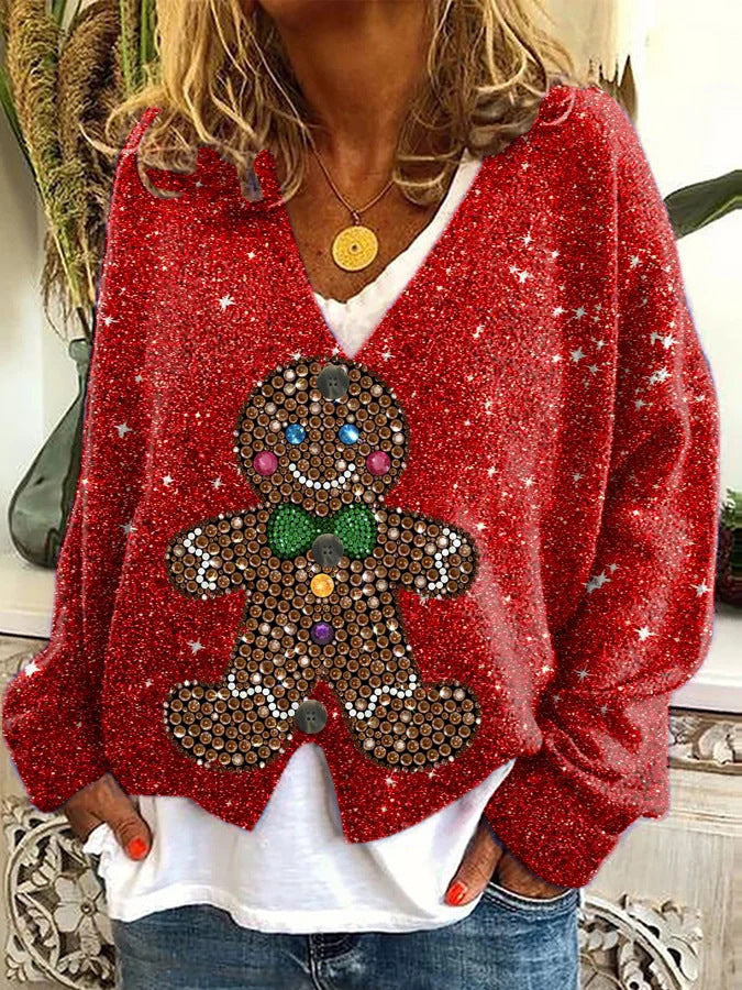 Noël™️ | Festive Christmas 3D Printed Cardigan