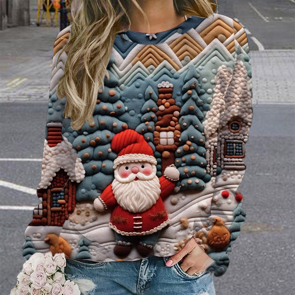 Festivina™️ | Cosy Christmas Santa 3D Print Sweatshirt