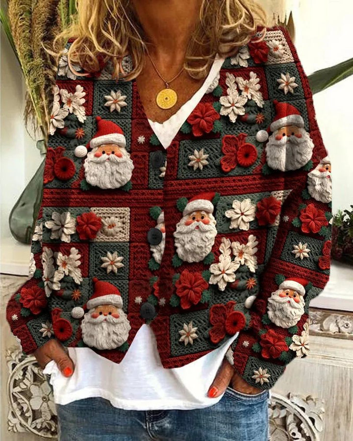 Noël™️ | Festive Christmas 3D Printed Cardigan