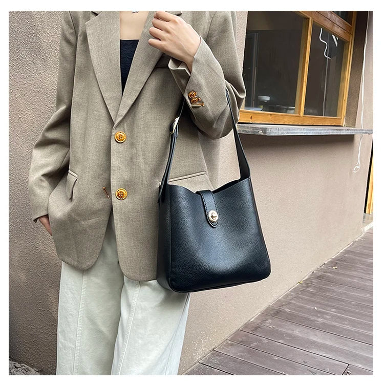 Sabella™️ | Retro Suede Bucket Tote