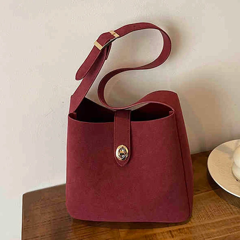 Sabella™️ | Retro Suede Bucket Tote