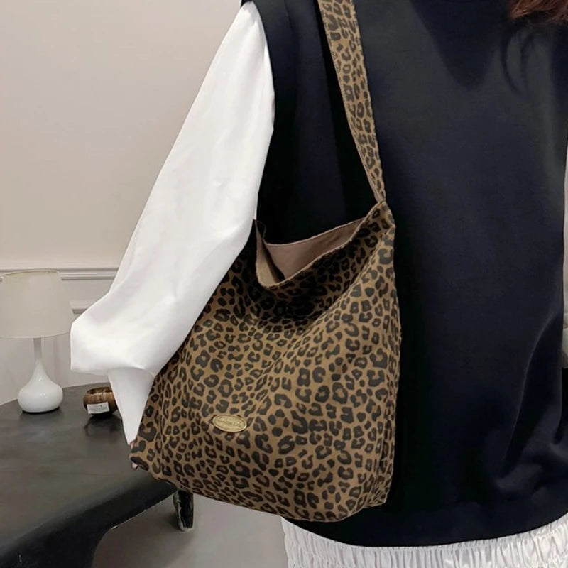 Leorna™️ | Leopard Print Nylon Shoulder Bag