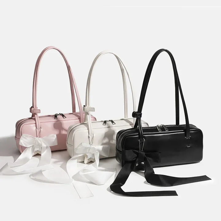 Amorette™️ | Ribbon Accent Shoulder Bag