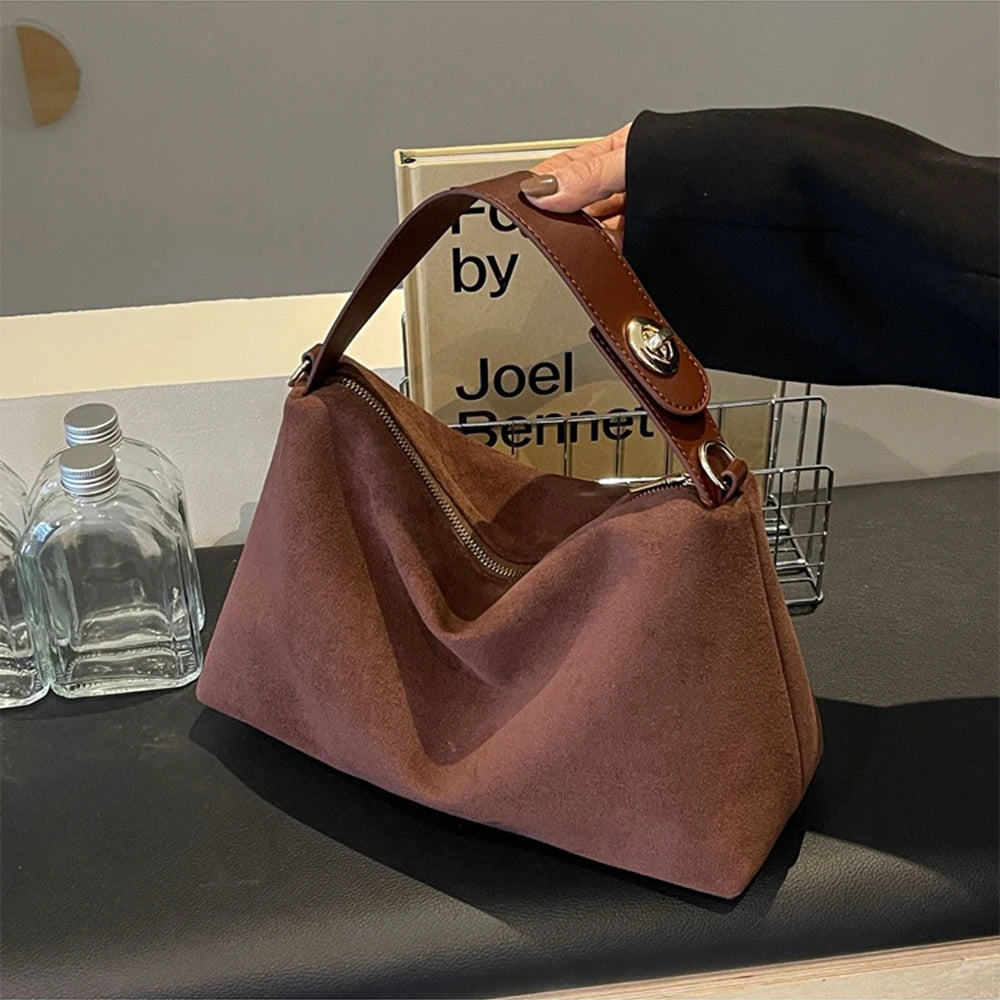 Serafina™️ | Suede Hobo Shoulder Bag