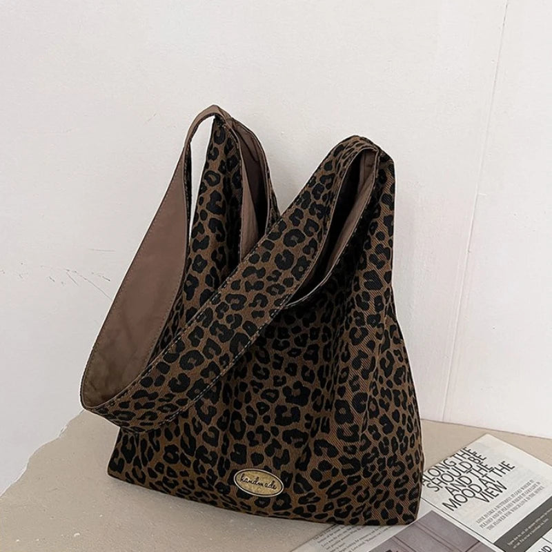 Leorna™️ | Leopard Print Nylon Shoulder Bag