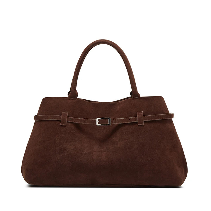 Milana™️ | Buckle Accent Faux Suede Tote