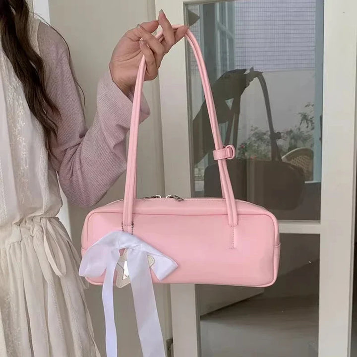 Amorette™️ | Ribbon Accent Shoulder Bag
