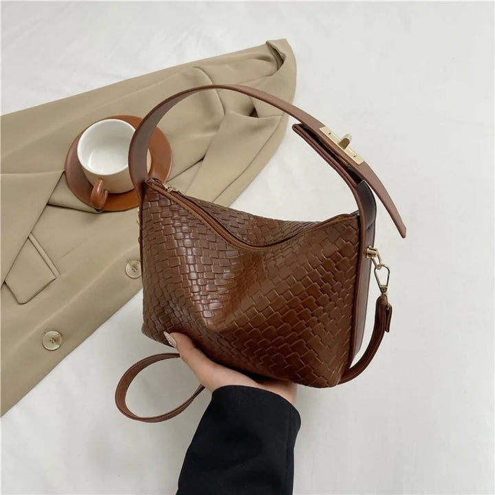 Lavinia™️ | Woven Leather Crossbody Handbag