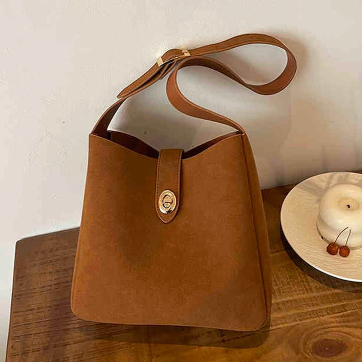 Sabella™️ | Retro Suede Bucket Tote