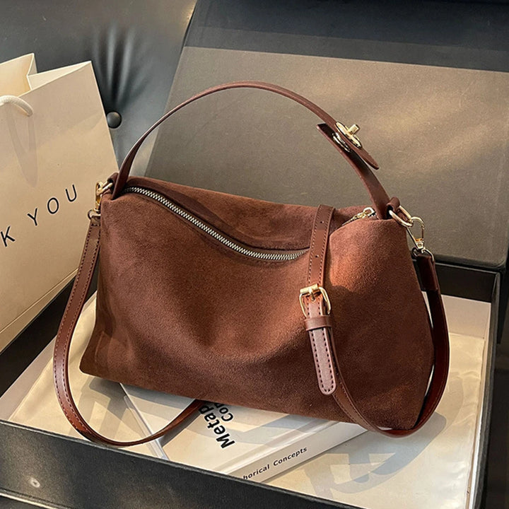 Serafina™️ | Suede Hobo Shoulder Bag