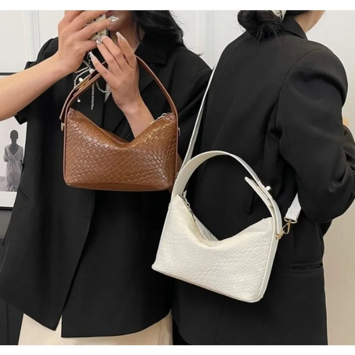 Lavinia™️ | Woven Leather Crossbody Handbag