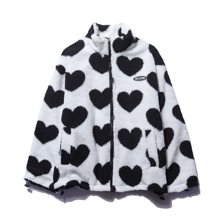 Amouré™️ | Reversible Heart Fleece Jacket