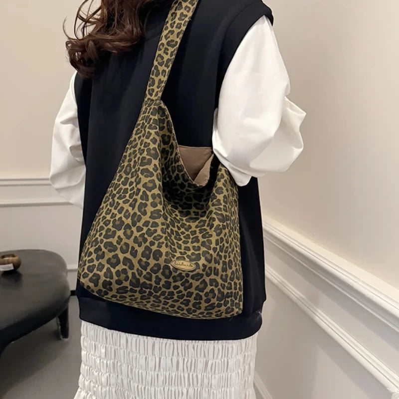 Leorna™️ | Leopard Print Nylon Shoulder Bag