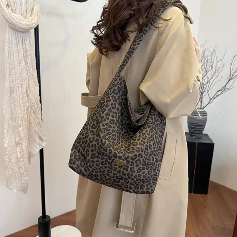 Leorna™️ | Leopard Print Nylon Shoulder Bag