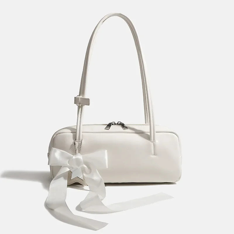 Amorette™️ | Ribbon Accent Shoulder Bag