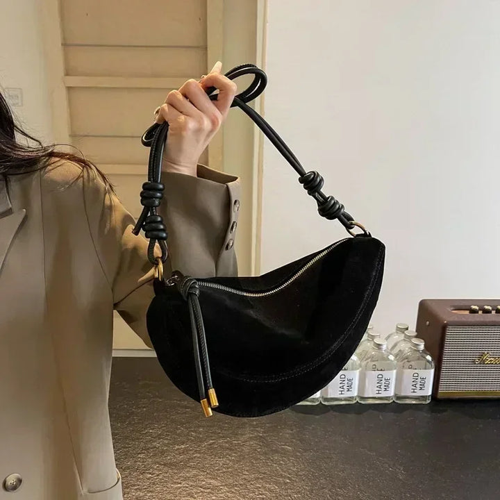 Celestia™️ | Suede Dumpling Crossbody Bag