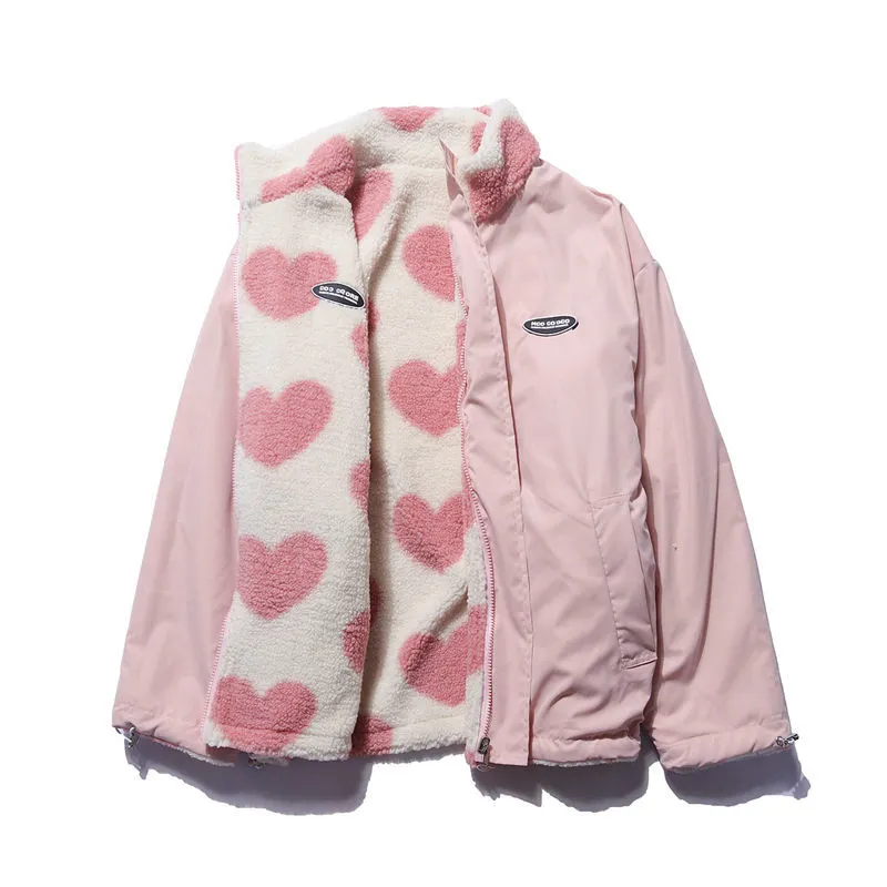 Amouré™️ | Reversible Heart Fleece Jacket