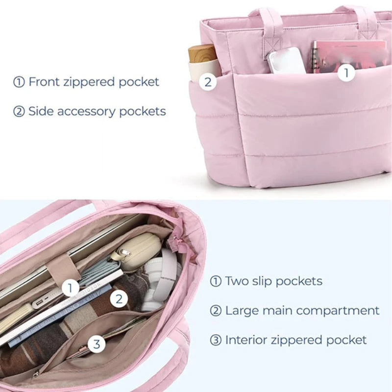 StyleEase CarryAll™ | Comfortably Stylish Puffer Tote Bag