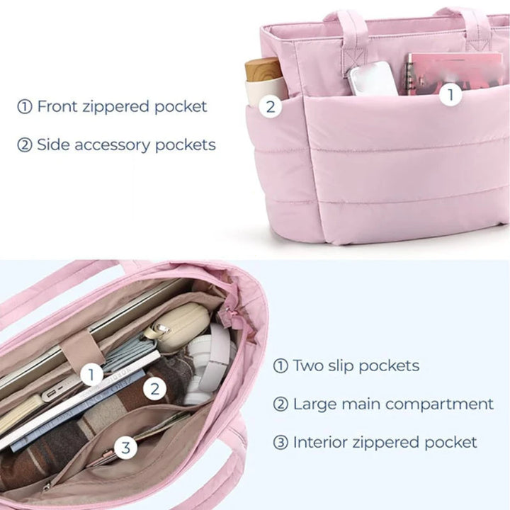 StyleEase CarryAll™ | Comfortably Stylish Puffer Tote Bag