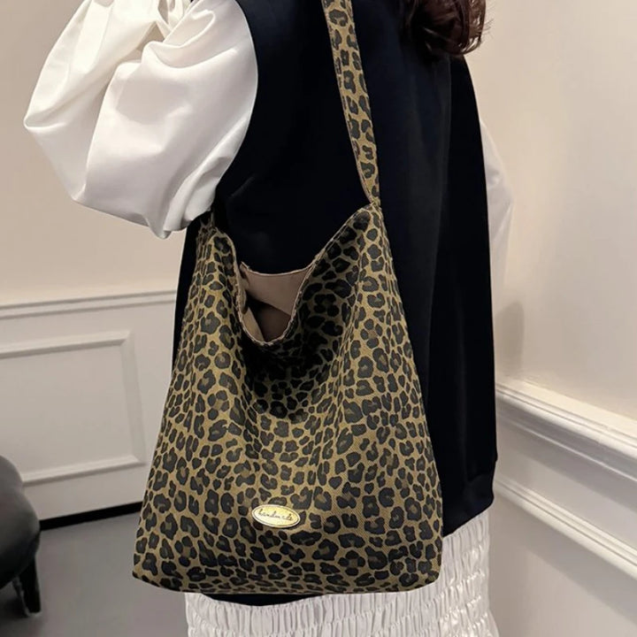 Leorna™️ | Leopard Print Nylon Shoulder Bag