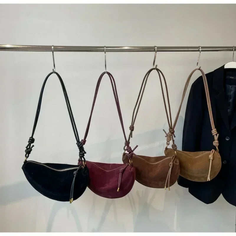 Celestia™️ | Suede Dumpling Crossbody Bag