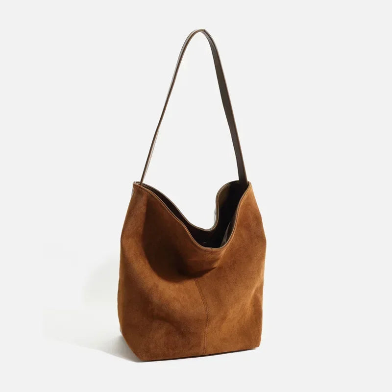 Marcheline™️ | Luxe Suede Bucket Shoulder Bag