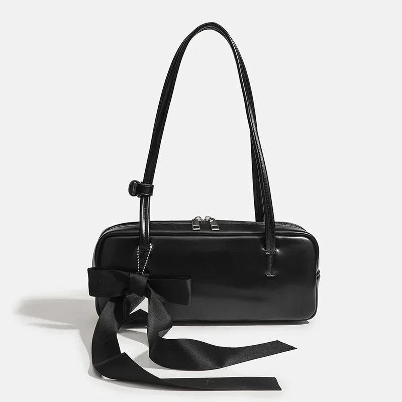 Amorette™️ | Ribbon Accent Shoulder Bag