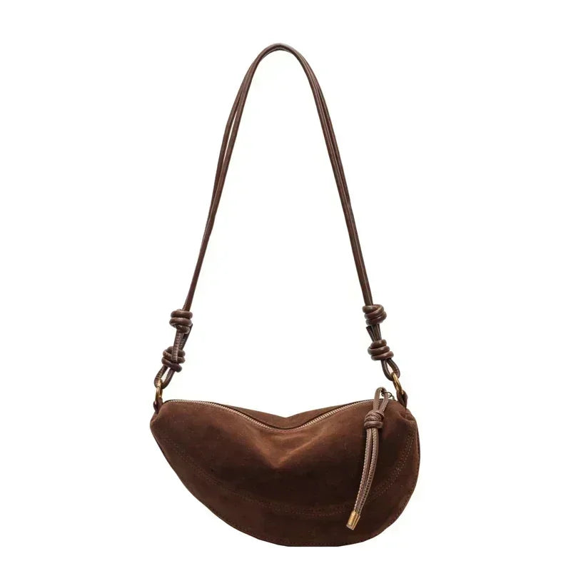 Celestia™️ | Suede Dumpling Crossbody Bag