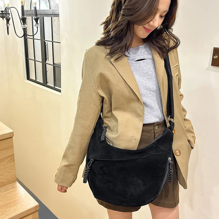 Marcelle™️ | Retro Suede Crossbody Hobo Bag