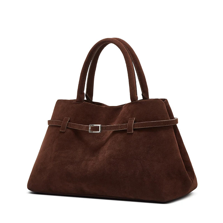 Milana™️ | Buckle Accent Faux Suede Tote