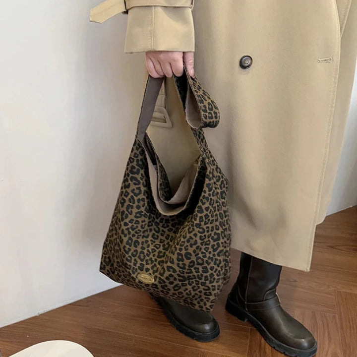 Leorna™️ | Leopard Print Nylon Shoulder Bag
