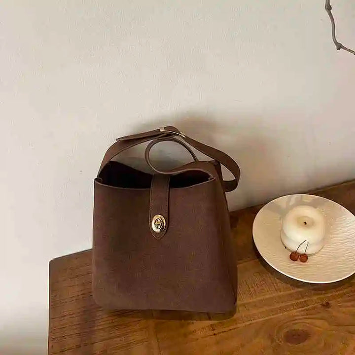 Sabella™️ | Retro Suede Bucket Tote