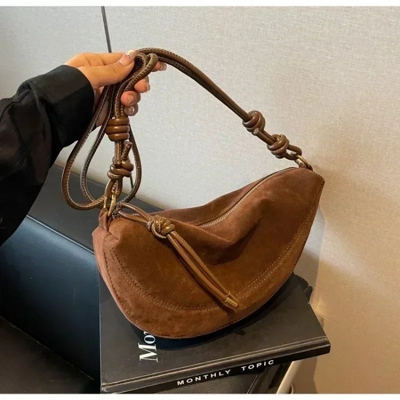 Celestia™️ | Suede Dumpling Crossbody Bag