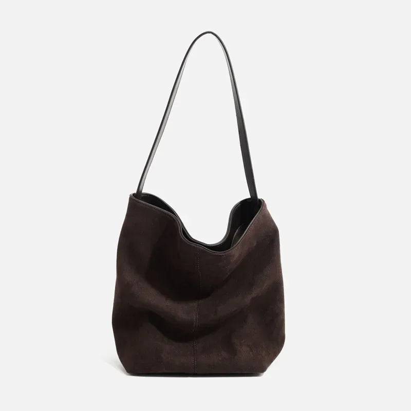 Marcheline™️ | Luxe Suede Bucket Shoulder Bag