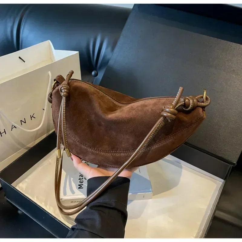 Celestia™️ | Suede Dumpling Crossbody Bag