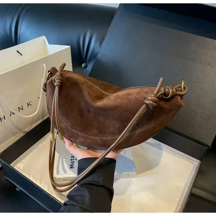 Celestia™️ | Suede Dumpling Crossbody Bag