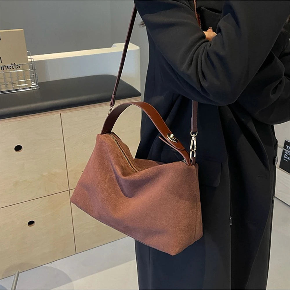 Serafina™️ | Suede Hobo Shoulder Bag