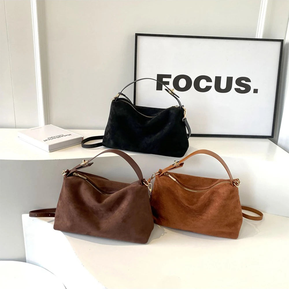 Serafina™️ | Suede Hobo Shoulder Bag