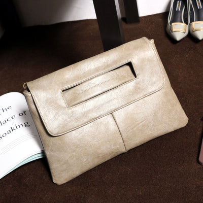 Renata™ | Sleek Oversized Vegan Leather Clutch